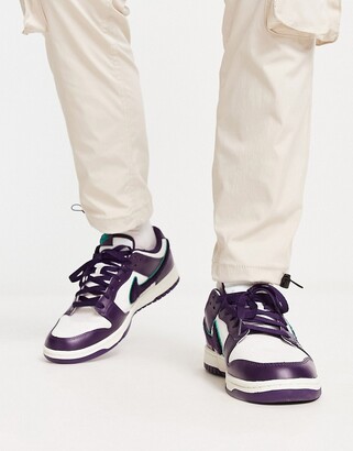 Nike dunk low retro university trainers in grand purple - ShopStyle
