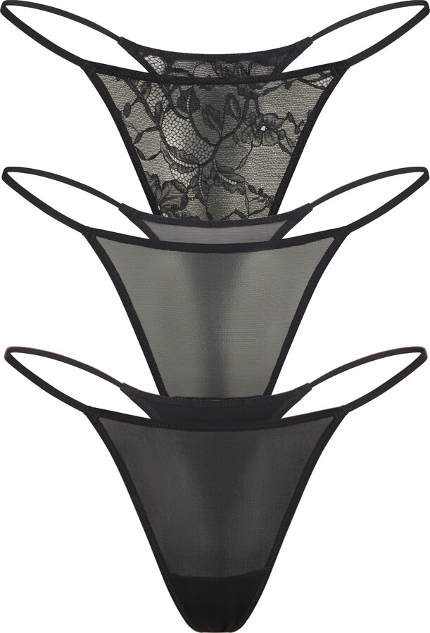 BOXED PANTIES String Thong Pack Onyx ShopStyle