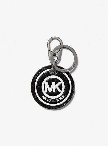 spor rustfri elegant Michael Kors Logo Embossed Key Fob - Black - ShopStyle