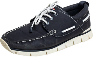 Louis Vuitton White/Blue Leather Zig Zag Lace Up Sneakers Size 45 Louis  Vuitton