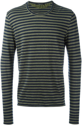 Roberto Collina long sleeve striped T-shirt - men - Linen/Flax/Elastodiene - 52