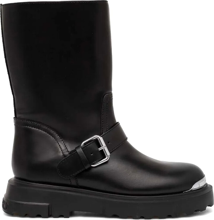 Love Moschino Logo-Engraved Boots