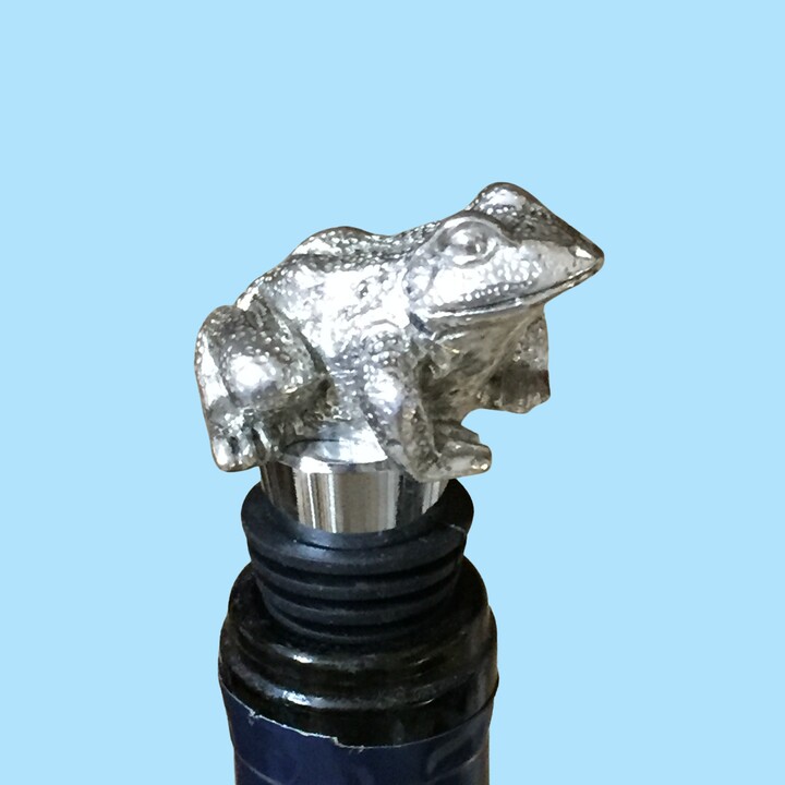 Etsy Frog Wine Bottle Stopper. The Pewter Figure Is Cast With The Finest Jewelry Grade Pewter. & Made in Texas