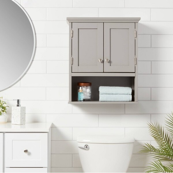 Threshold WoodWallCabinetGray