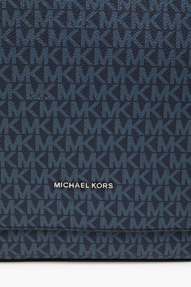 Michael Kors Collection Logo-print faux leather messenger bag