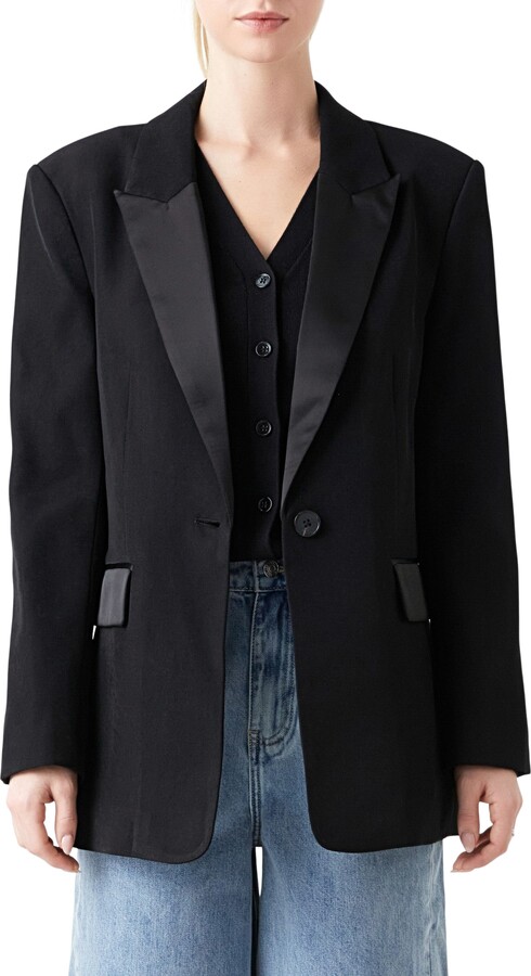 Grey Lab Oversize Tuxedo Jacket