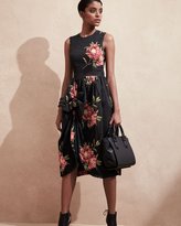 Thumbnail for your product : Simone Rocha Floral Sleeveless Knot-Skirt Dress, Black/Red