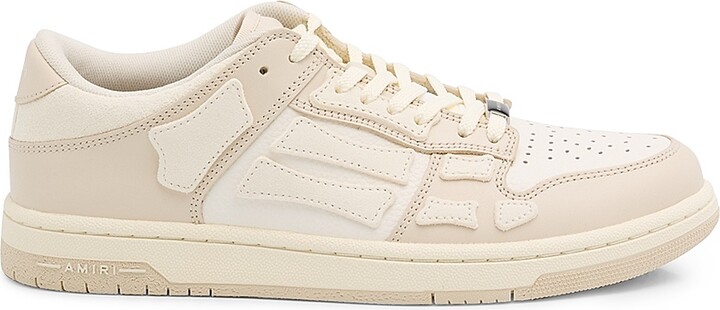 Amiri Women's Skel Top Low Leather Sneakers - Alabaster - Size 11