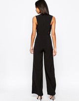 Thumbnail for your product : ASOS Premium Belted Jumpsuit with Cut Out