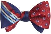 Thumbnail for your product : Brooks Brothers Multi-Textured Sidewheeler Stripe with Textured Four-Petal Flower Reversible Bow Tie