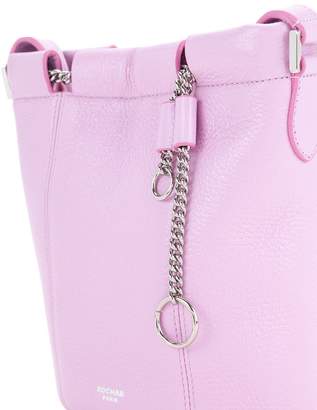 Rochas small patent bucket bag with chain