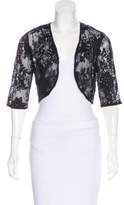 Thumbnail for your product : Lela Rose Lace Crop Cardigan