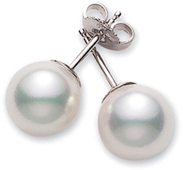 Mikimoto Akoya Pearl Stud Earrings ShopStyle