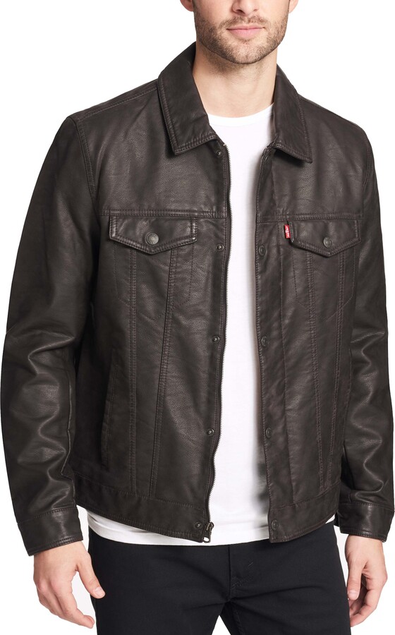 Levi's Faux Leather Trucker Jacket - ShopStyle