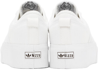 adidas White Nizza Platform Sneakers