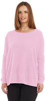 Thumbnail for your product : Lord & Taylor Cashmere Sweater with Ribbed Drop Shoulders-FRESH AQUA-Small