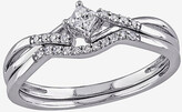 Thumbnail for your product : MODERN BRIDE 1/5 CT. T.W. Diamond Bridal Ring Set Sterling Silver