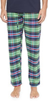 Thumbnail for your product : Neiman Marcus Plaid Two-Piece Pajama Set, Green