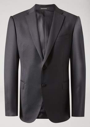 Emporio Armani Modern Fit Suit In Pure Virgin Wool With A Single-Breasted Jacket