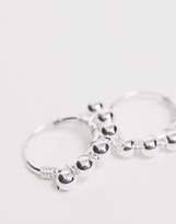 Thumbnail for your product : Kingsley Ryan sterling silver ball detail hoop earrings