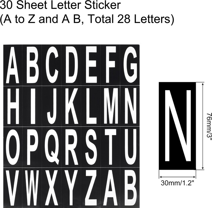 Unique Bargains Letters Sticker, Alphabet Sticker Self Adhesive Labels
