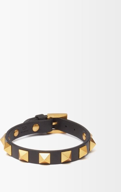 Valentino Rockstud Buckle Leather Bracelet - ShopStyle Jewelry