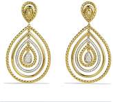 Thumbnail for your product : David Yurman Cable Classics Drop Earrings with Diamonds in Gold