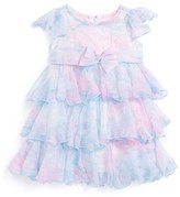 Thumbnail for your product : Biscotti 'Water Lilies' Flutter Sleeve Dress (Baby Girls)