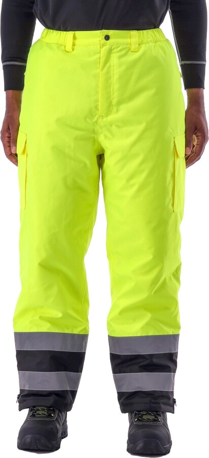 Refrigiwear Big & Tall Hi Vis Insulated Waterproof Comfort Stretch Work Pants