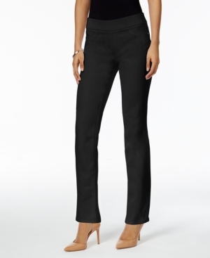 JM Collection Petite Pull-On Straight-Leg Pants, Created for Macy's