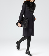 Thumbnail for your product : Reiss Paloma FAUX FUR COLLAR COAT