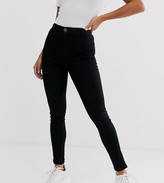 petite high waisted jeans black