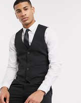 Thumbnail for your product : ASOS DESIGN super skinny suit waistcoat in four way stretch in black