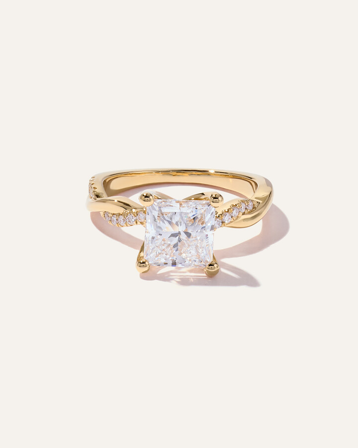 Quince Lab Grown Diamond Princess Twisted Engagement Ring