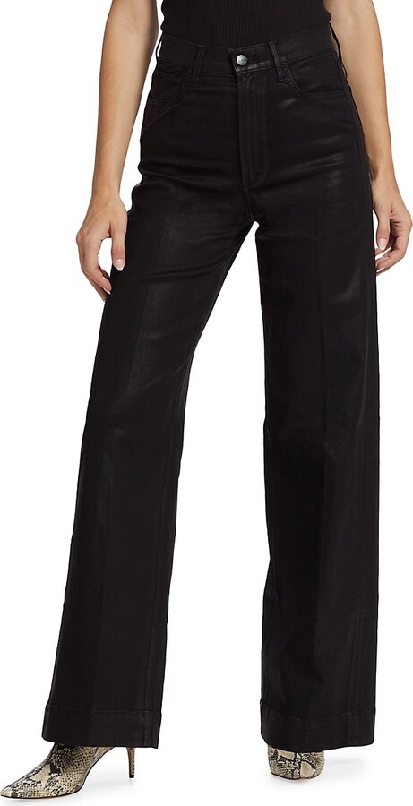 Joe's Jeans The Mia Coated High Rise Wide Leg Jeans