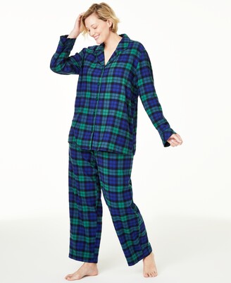Family Pajamas Matching Plus Size Black Watch Plaid Family Pajama Set, Created for Macy's