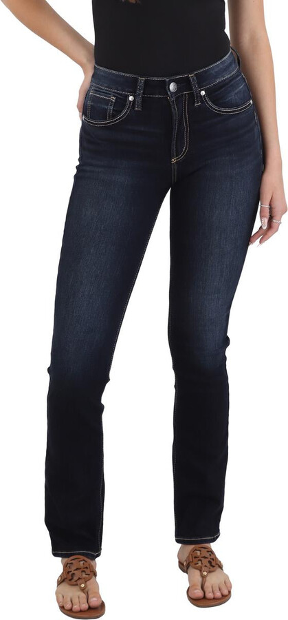 Silver Jeans Co. Avery Curvy Fit Slimboot Womens Pocket Denim Bootcut Jeans