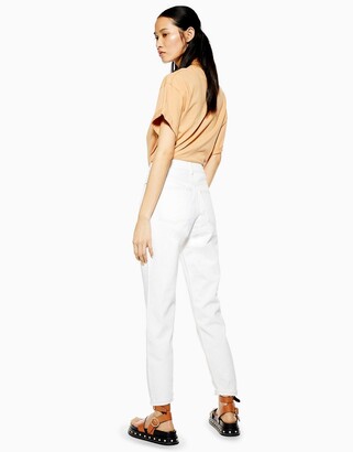 Topshop mom jeans in off white - ShopStyle