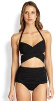 Thumbnail for your product : Norma Kamali One-Piece Crisscross Halter Swimsuit