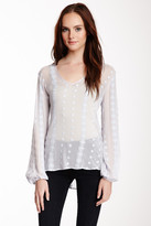 Thumbnail for your product : Zoa Hi-Lo Embroidered Sheer Silk Blouse