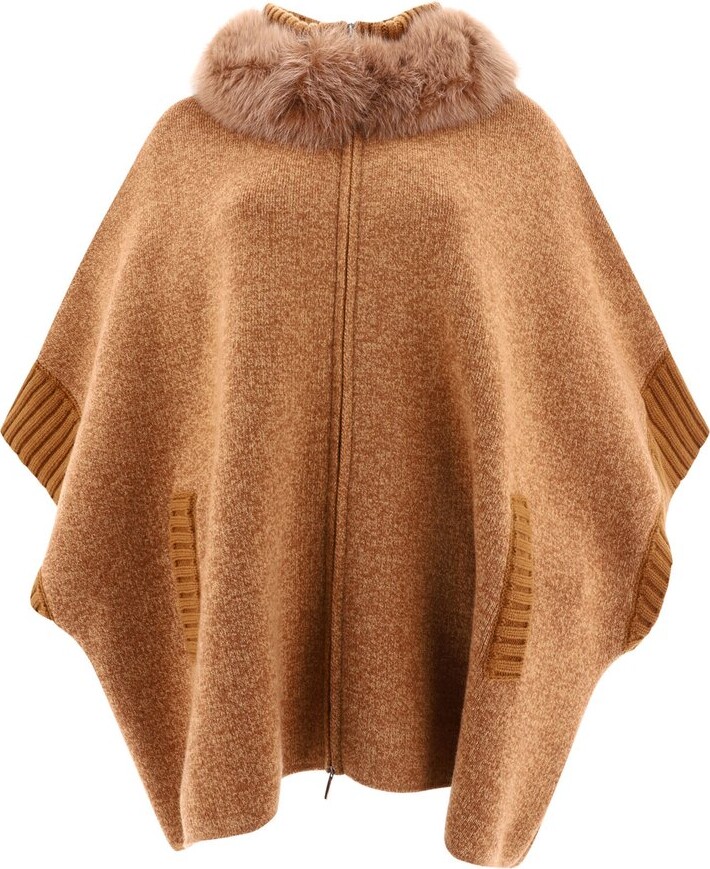 Giovi Cape with Fur Accents