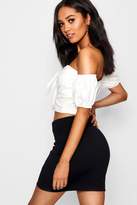 Thumbnail for your product : boohoo Petite Mock Horn Button Mini Skirt