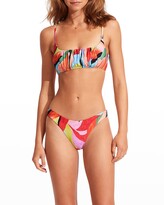 Thumbnail for your product : Seafolly Printed Gathered Bikini Top