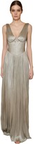 Thumbnail for your product : Maria Lucia Hohan Long Metallic Silk Tulle Dress