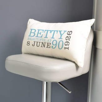 A Type Of Design Personalised 90th Birthday Rectangular Cushion