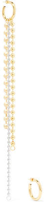 Jennifer Fisher Globe Duster Convertible Gold-plated And Silver-tone Earring