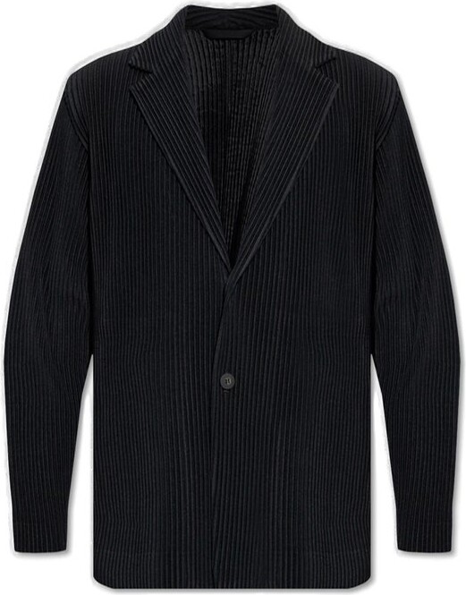 Homme Plissé Issey Miyake Pleated Single-Breasted Jacket