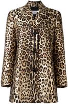 Red Valentino leopard print midi coat 