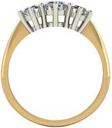 Thumbnail for your product : Moissanite 18 Carat Yellow Gold, 1 Carat Trilogy Ring