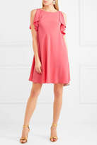 Thumbnail for your product : RED Valentino Ruffle-trimmed Crepe De Chine Mini Dress - Pink